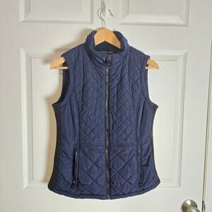 Andrew Marc Quilted‎ Vest-Blue/Black-Women's S